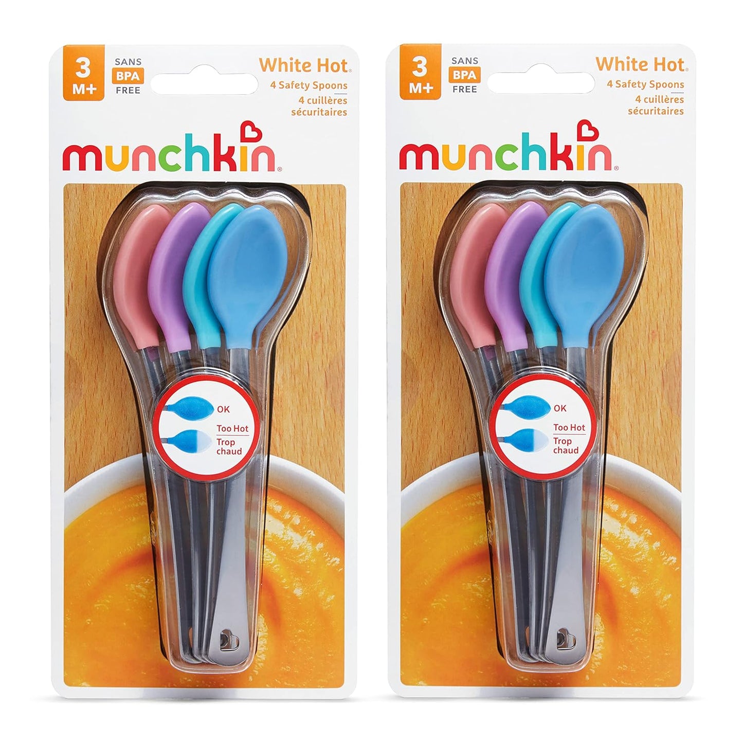 Munchkin® White Hot® Safety Baby Spoons, 4 Pack