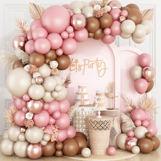 Ivory White Balloon Arch Kit,Boho Balloon Garland with Pastel Orange Cream Beige Champagne Gold White Sand Balloons for Neutral Baby Shower Wedding Boho Bridal Party Decorations