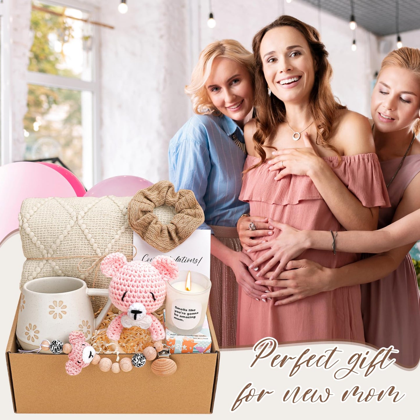New Mom Gifts,Gifts for New Mom,New Mom Gifts for Women,Baby Shower Gifts,Baby Boy Gifts,Pregnancy Gifts,Postpartum Gifts for Mom,New Mom Gift Basket After Birth,Gender Reveal Gifts