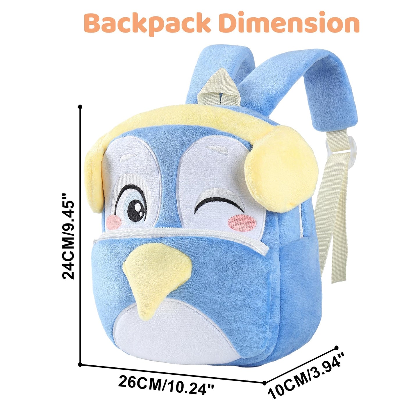 MICHLEY Toddler Backpack Plush Animal SchoolBag Cartoon Girls Travel Bag Mini Baby Daypack for Kids Kindergarten Pre School Bags, Cow