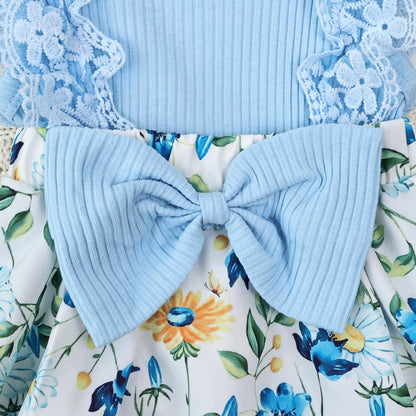 Baby Girl Clothes Newborn Romper Dress Infant Lace Ruffle Sleeveless Summer Outfits with Headband 0-12 Months