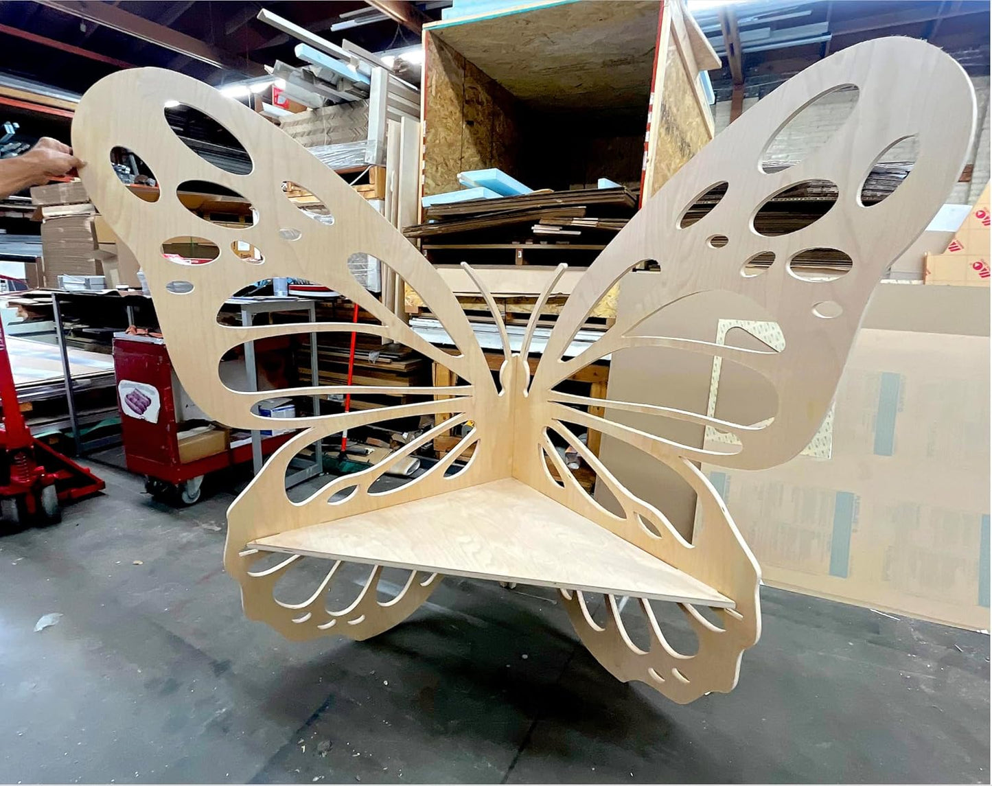 Wooden Butterfly Bench - Butterfly Chair for Bridal Shower, Baby Shower