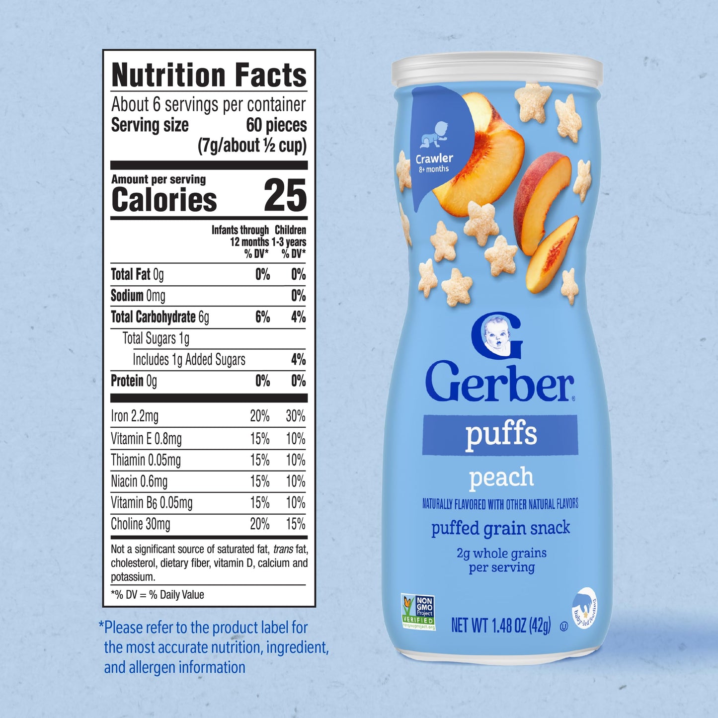 Gerber Baby Snacks Puffs Variety Pack, Banana & Strawberry Apple, 1.48 Ounce - 2 count of four packs, Package may vary, 1.48 Ounce (Pack of 8)