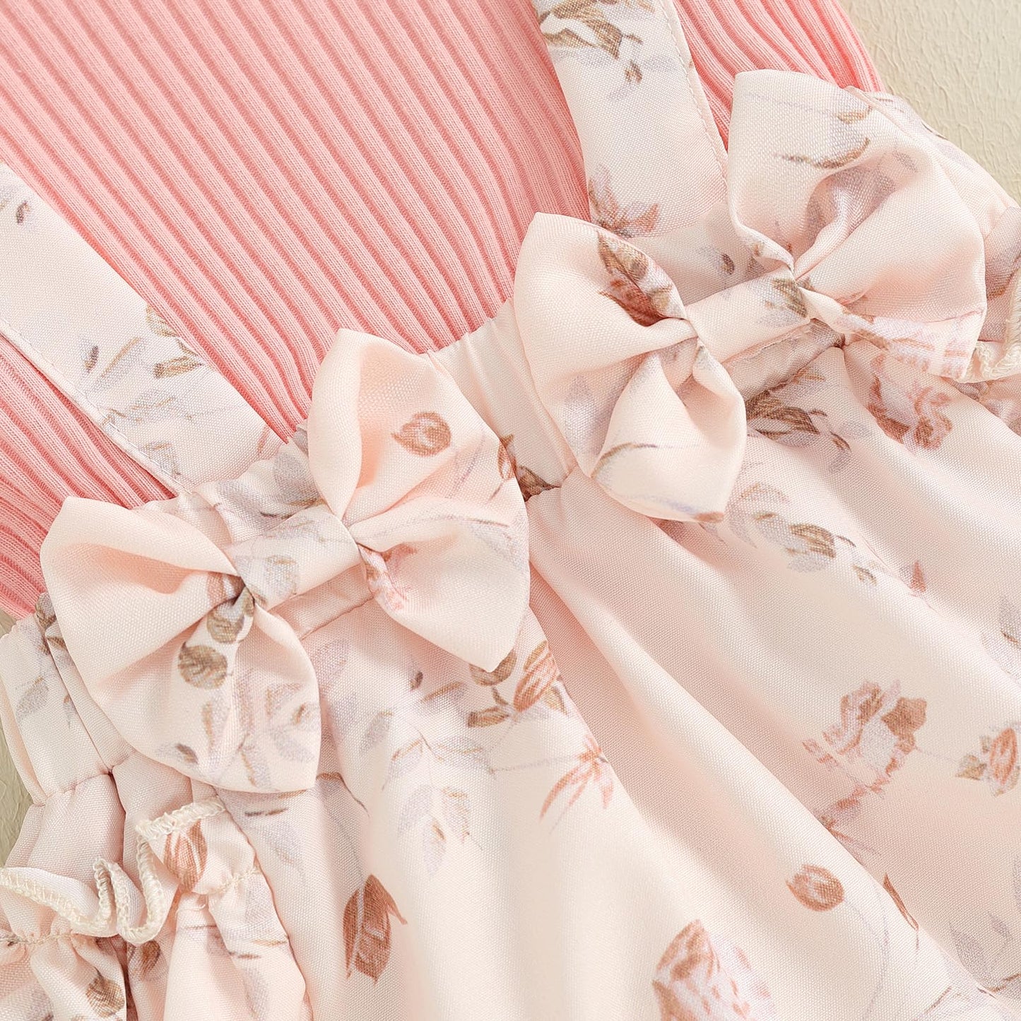 Mubineo Baby Girl Summer Clothes Romper Dress Outfits Cute Ruffle Floral Overalls Skirt Sets Newborn Outfit