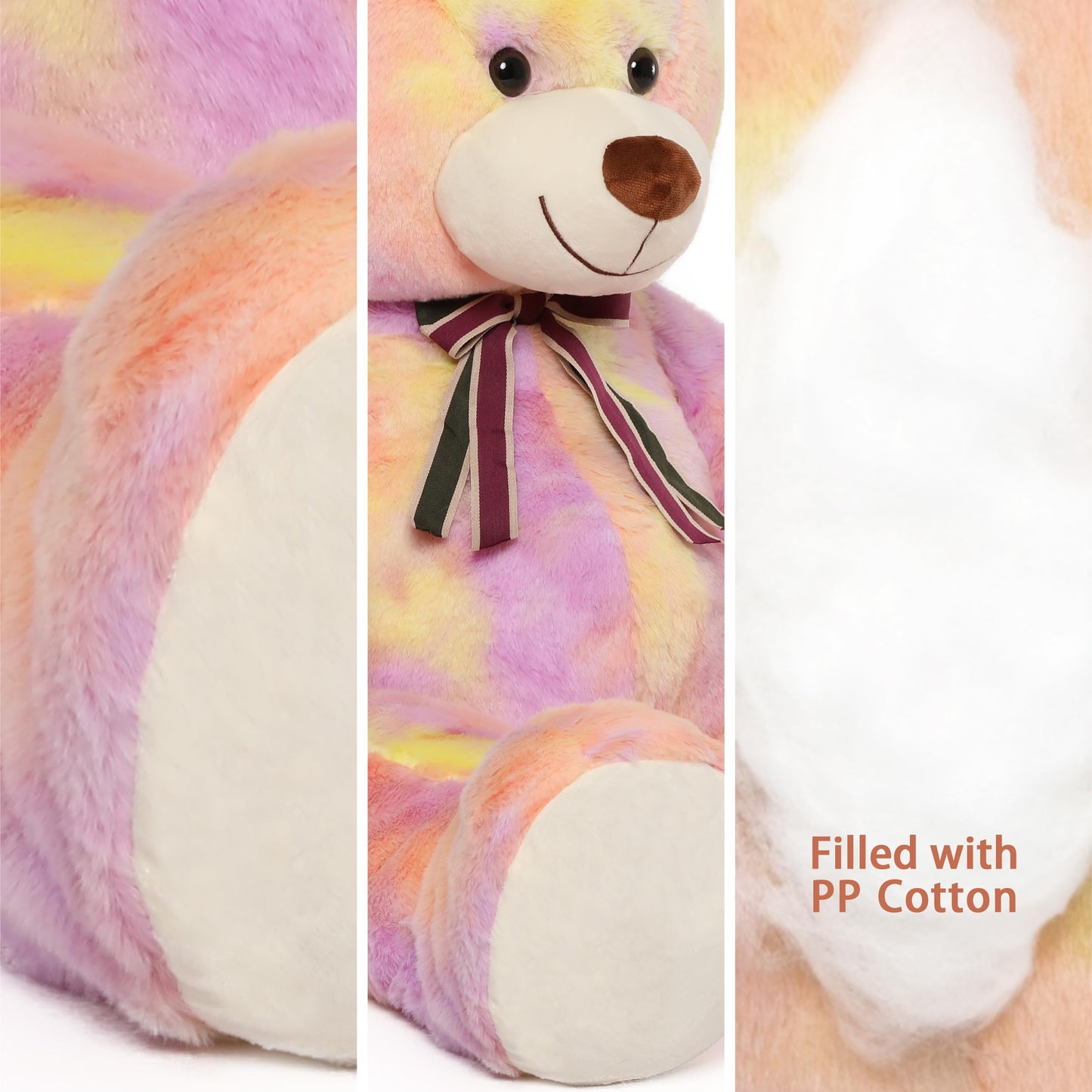 Tezituor 59" Gaint Teddy Bear Stuffed Animal,5ft Life Size Big Teddy Bears,Light Brown Cute Soft Plush Toy,Gifts for Kids Girls Boys Girlfriend Valentine,Christmas,Birthday,Baby Shower,Wedding Party