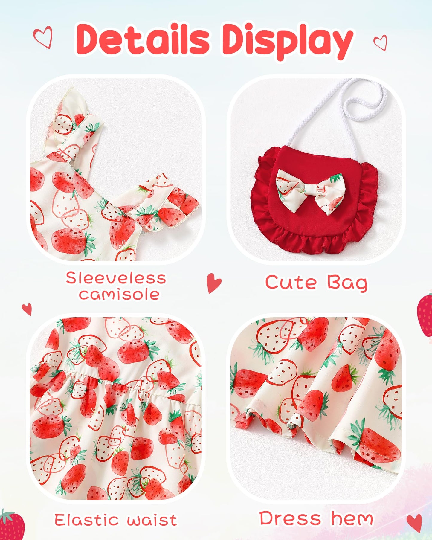 Mioglrie Baby Girl Clothes Newborn Dress Summer Toddler Girls' Clothing Casual Sundress with Cute Bag Infant Outfits
