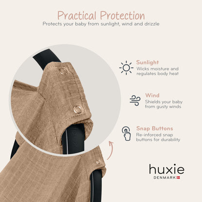 Car Seat Cover Baby - Organic Cotton - Carseat Covers Baby - Carseat Cover - Car Seat Canopy - Carseat Canopy - 100% Muslin Cotton, 43" x 32" (Soft Grey)