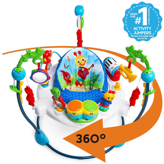 Baby Einstein Neighborhood Symphony Activity Jumper Infant Entertainer with Lights and Melodies, Age 6 months +, Max weight 25 lbs., Unisex