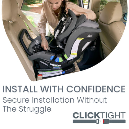Britax Poplar S Convertible Car Seat, 2-in-1 Car Seat with Slim 17-Inch Design, ClickTight Technology, Arctic Onyx
