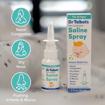 Dr. Talbot's Nasal Aspirator for Babies - Silicone - with Storage Case - Blue Elephant