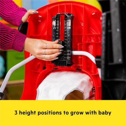 Bright Starts JuneBerry Walk-A-Bout Baby Walker and Entertainer, Removeable Floor Toy, with Easy Fold Frame for Storage, Ages 6 Months +