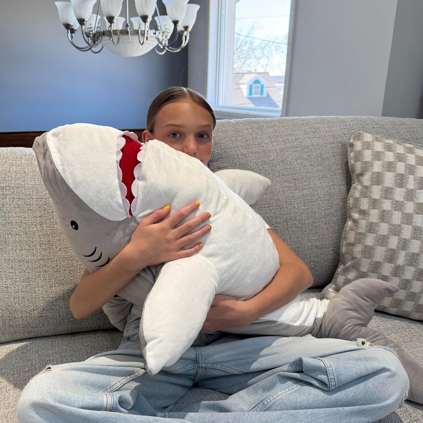 MorisMos Giant Alligator Stuffed Animal, 67inch Soft Large Alligator Plush Toy, Big Stuffed Crocodile Gifts for Kids Boys Girls