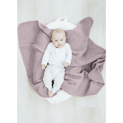 Konssy Waffle Baby Blanket - Soft & Cozy Nursery Swaddle Blanket, Lightweight Toddler Throw for Boys & Girls, Ideal for Wrapping (Oat)