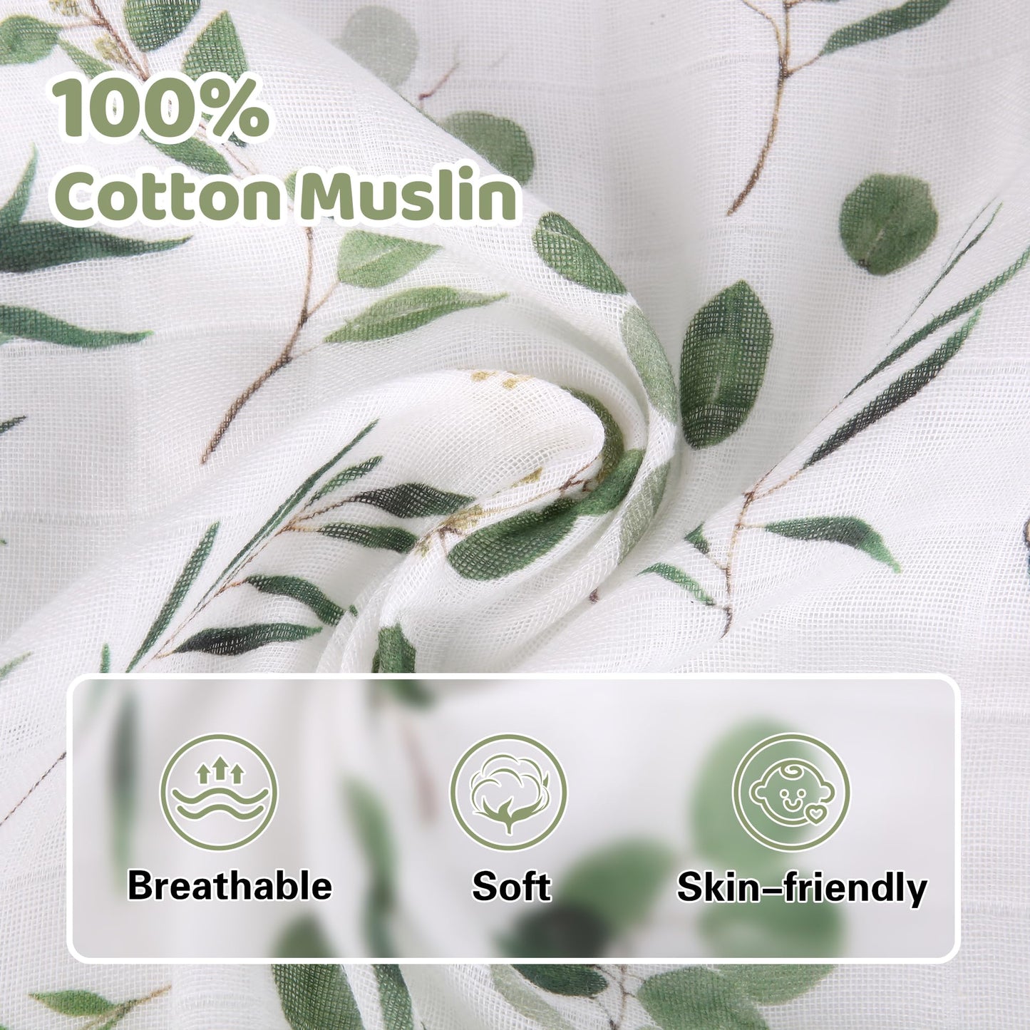 Rquite Car Seat Cover, Muslin Cotton Infant Car Seat Canopy, Breathable Baby Carrier Cover, Summer Stroller Sun Shade, Flower