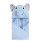 Hudson Baby Unisex Baby Cotton Animal Face Hooded Towel, Pretty Elephant, One Size