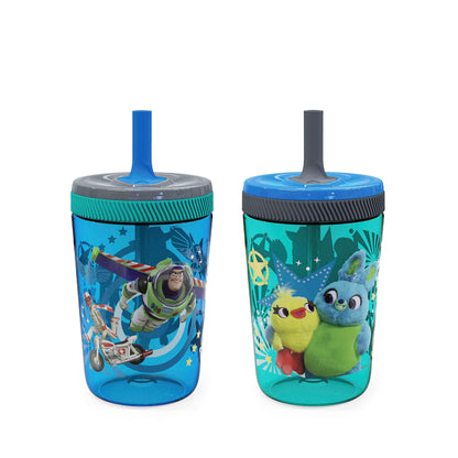 Zak Designs Disney Princess Kelso Toddler Cups For Travel or Home, 15oz 2-Pack Plastic Sippy Cups, Leak-Proof For Kids (Ariel, Aurora, Belle, Cinderella, Jasmine, Mulan, Rapunzel, Tiana)