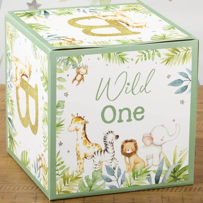 Kate Aspen Woodland Baby Shower Boxes with Letters for Baby Shower Gender Reveal Decorations Photo Prop & Forest Animal Nursery Decor (Set of 4 Blocks Spells Baby)