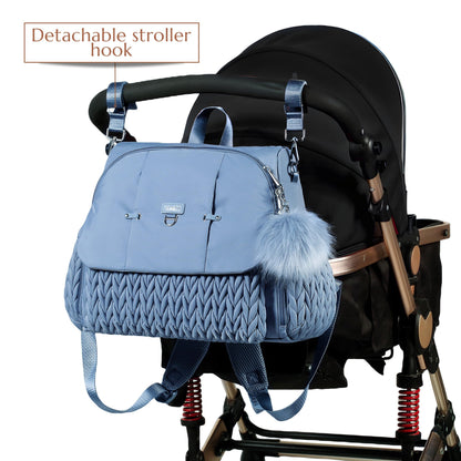 Allie Backpack Stylish Diaper Bag,Travel Baby Bag with Insulated Pockets,Changing Pad, Stroller Clips, Shoulder Strap (Black)