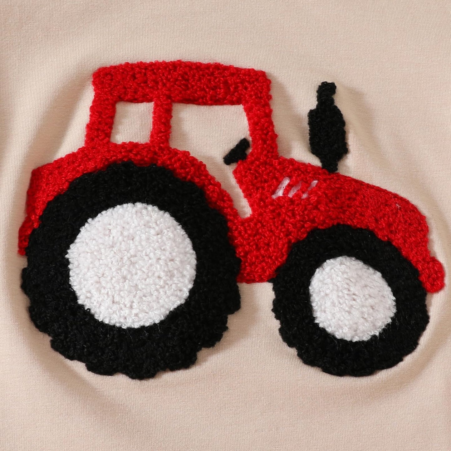 Toddler Baby Boy Summer Clothes Embroidered Farm Tractor Shirt and Short Set 2-Piece Outfits for Boys