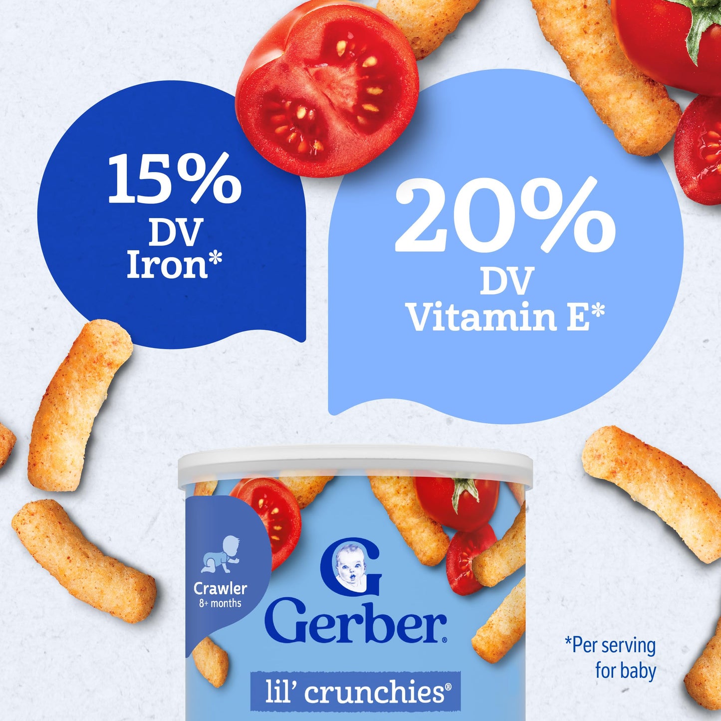 Gerber Snacks for Baby Lil Crunchies, Mild Cheddar, 1.48 Ounce (Pack of 6)