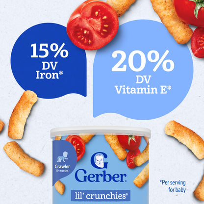 Gerber Snacks for Baby Lil Crunchies, Mild Cheddar, 1.48 Ounce (Pack of 6)