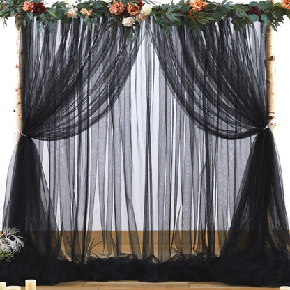 Champagne Tulle Backdrop Curtain for Parties Wedding 10ft×8ft Champagne Sheer Backdrop Curtains for Baby Shower Bridal Shower Reception Birthday Party Christmas Photoshoot Decorations 2 Panels