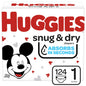 Huggies Size 1 Diapers, Snug & Dry Newborn Diapers, Size 1 (8-14 lbs), 38 Count, Packaging May Vary