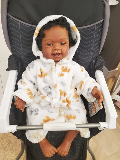 Baby and Infant Bath Robe with Hood and Baby Beach Cover Up for Boys and Girls 0-9 Months (Enchanted Evening)
