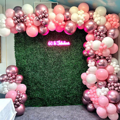 Pink White Balloon Arch Kit, Double Stuffed Pastel Pink Ivory White Balloon Garland, Baby Pink Cream White Balloons with 3pcs 18Inch Clear Balloons for Girls Birthday Baby Shower Party Decorations