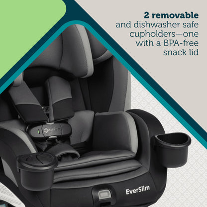 Safety 1st Everslim DLX Slim Convertible Car Seat– A 4-in-1 Convertible Child Safety Car Seats; Baby Car Seats for 5-100 lbs, Dunes Edge