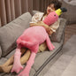 62" Flamingo Stuffed Animal Plush Pillow Giant Stuffed Animal Plush Doll Pink Flamingo Plush Toys for Kids Birthday Christmas Decoration Gifts（Pink）