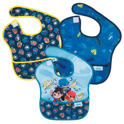 Bumkins Disney Bibs for Girl or Boy, SuperBib Baby and Toddler 6-24 Months, Essential Must Have for Eating, Feeding, Baby Led Weaning, Mess Saving Waterproof Soft Fabric, 3-pk Pooh Bear and Friends