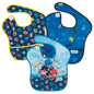 Bumkins Disney Bibs for Girl or Boy, SuperBib Baby and Toddler 6-24 Months, Essential Must Have for Eating, Feeding, Baby Led Weaning, Mess Saving Waterproof Soft Fabric, 3-pk Pooh Bear and Friends
