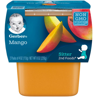 Gerber Purees 2nd Foods Sweet Potato Mango Kale Baby Food, 4 oz, 2 ct