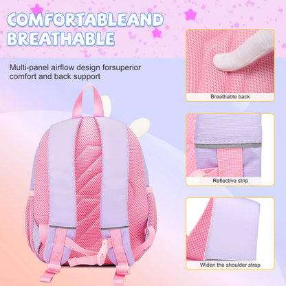 Toddler Backpack for 1-3 Year Old Girls & Boys Waterproof 3D Animal Cartoon Rabbit Design Kids Travel Backpack Lightweight Preschool Daycare Bag with Adjustable Straps(Little White Rabbit)