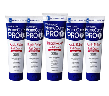 Rapid Relief Diaper Rash Cream with Zinc Oxide, Hospital Grade Barrier Cream for Adults, and Babies with Fragile or Sensitive Skin (4oz Tube, Pack of 3)