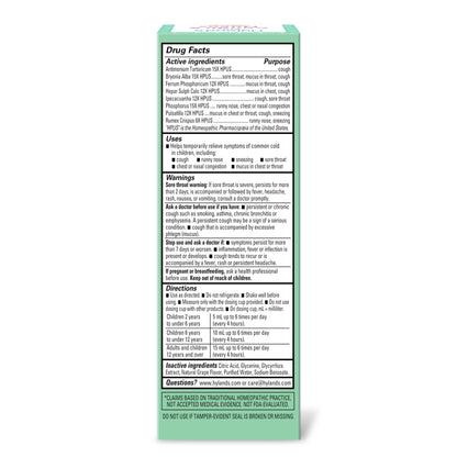 Hyland's Kids Nighttime Organic Cough Syrup and Immune Support with Agave, Elderberry and Pomegranate, Soothes Cough, and Supports Immunity, 4 Fl. Oz.