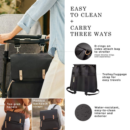 Petunia Pickle Bottom Meta Backpack | Baby Bag | Diaper Bag Backpack for Parents | Stylish Bag and Organizer | Comfortable, Spacious Backpack for Moms and Dads | Cedar