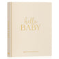 Lanpn Hello Baby First 5 Year Memory Book for Boy Girl - Linen Hardcover Baby Book Keepsake for New Parents - Newborn Baby Journal Scrapbook Photo Album Baby Milestone Book (Beige, 154 Pages)