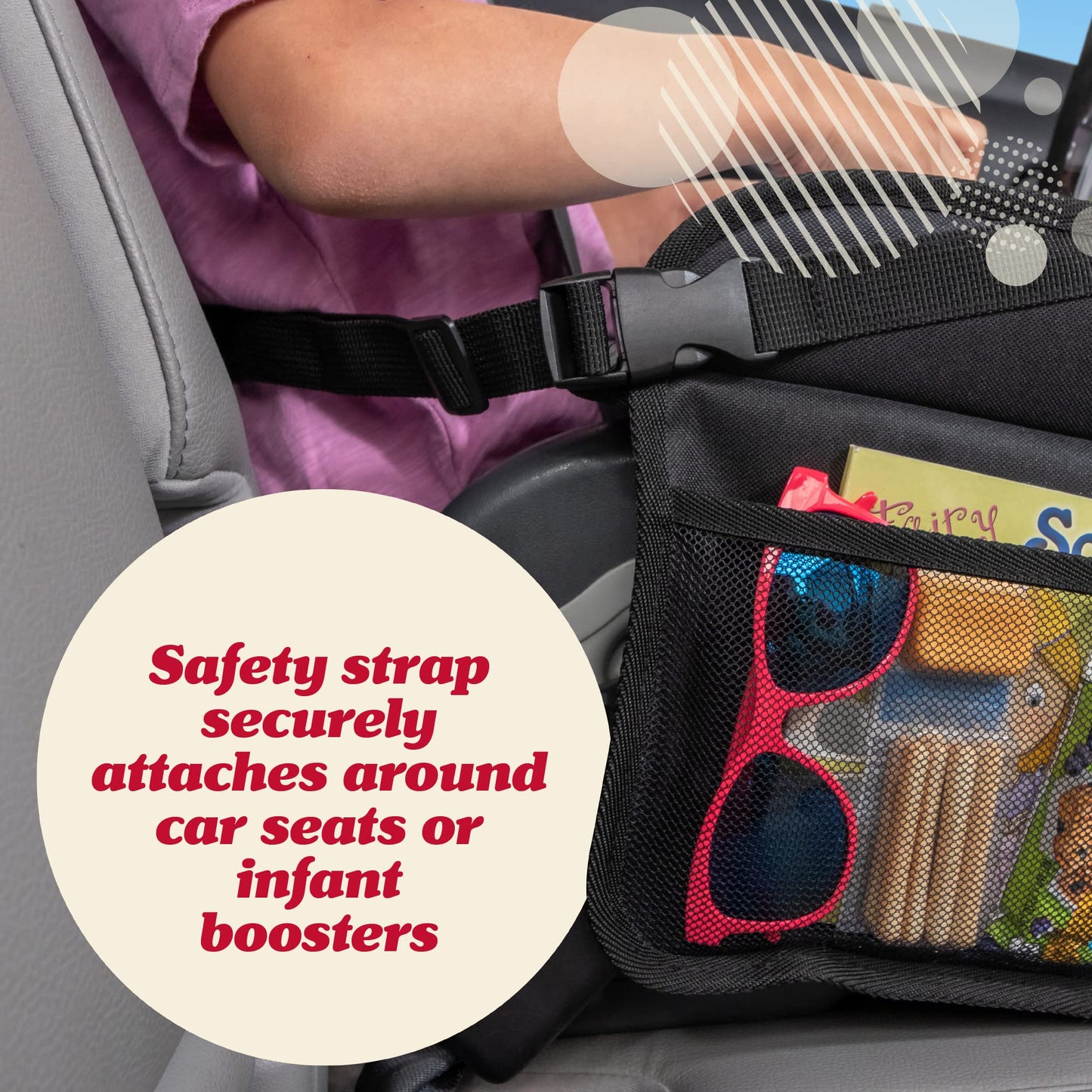 Lusso Gear Kids Travel Tray 2-Pack for Car Seats - Car Seat Tray with Tablet Stand, Mesh Pockets and Cup Holder - Road Trip Essentials Organizer and Activity Desk (Black)