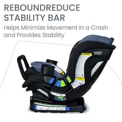 Britax Poplar S Convertible Car Seat, 2-in-1 Car Seat with Slim 17-Inch Design, ClickTight Technology, Arctic Onyx
