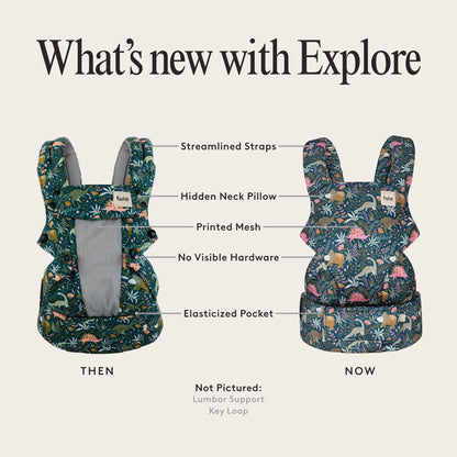 Baby Tula Explore Linen Baby Carrier 7 – 45 lb, Adjustable Newborn to Toddler Carrier, Multiple Ergonomic Positions Front and Back, Breathable and [Natural – Explore + Linen, Ash