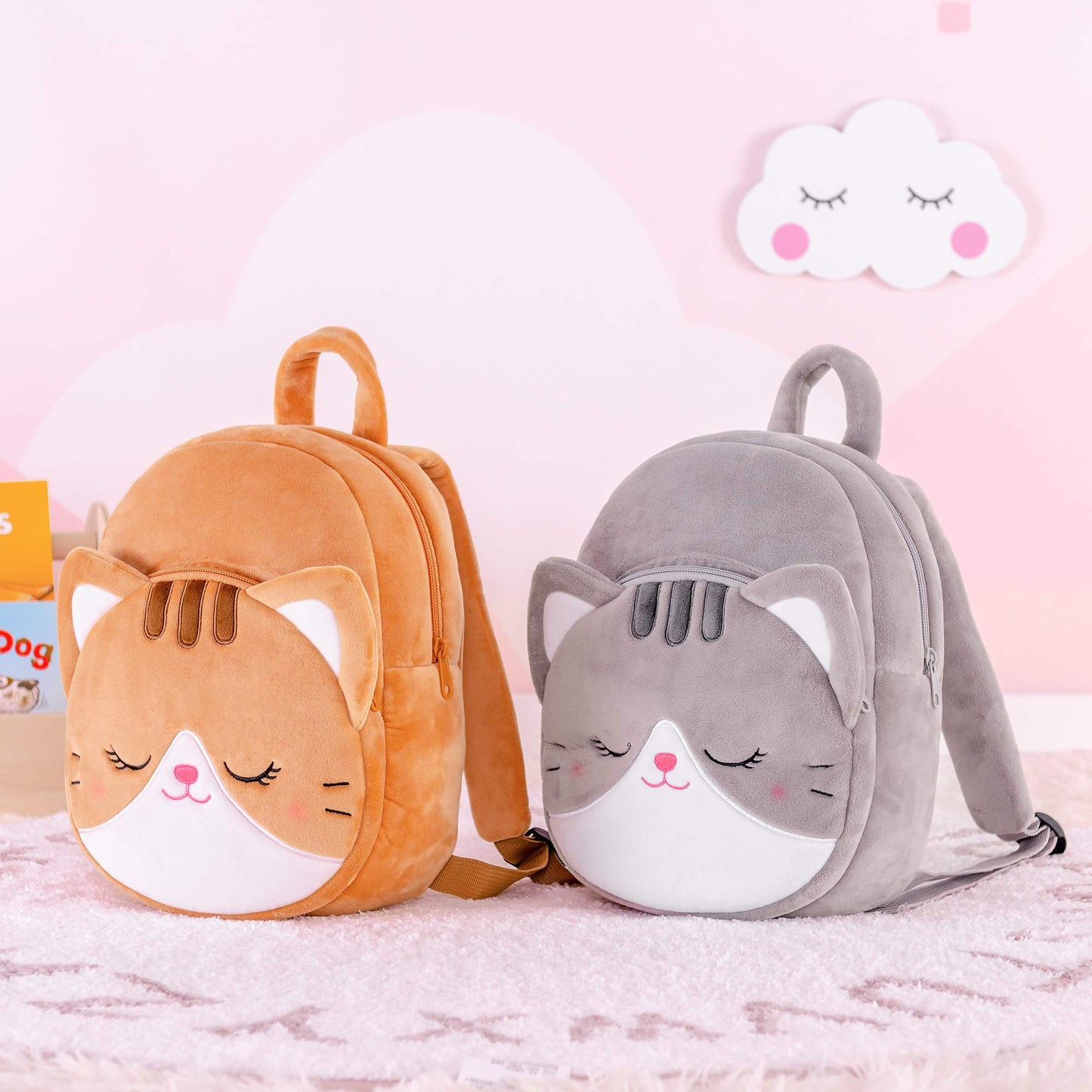 Lazada Girls Backpack with Doll Toddler Toys Baby Girls Gifts Rag Dolls 9.5“