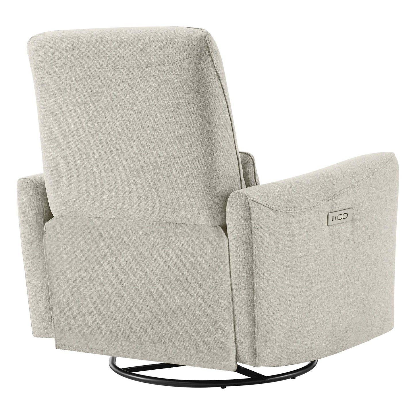 CHITA Power Recliner Chair Swivel Glider, FSC Certified Upholstered Living Room Nursery Reclining Sofa Chair with Lumbar Support, Linen
