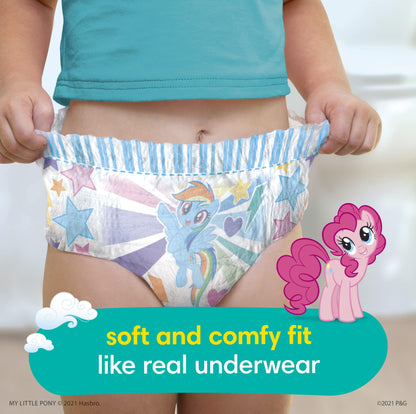 Pampers Training Pants - Easy Ups Girls & Boys - Size 5T-6T, 84 Count, Easy Pull Up & Down Design, My Little Pony Potty Underwear (Packaging May Vary)