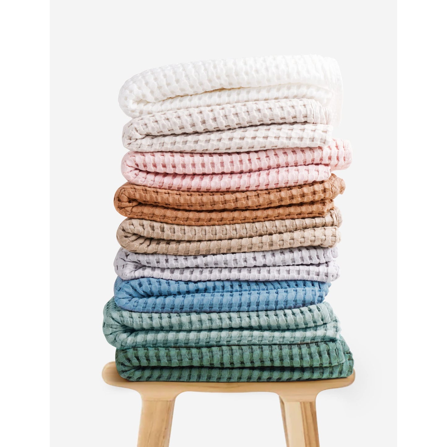 Konssy Waffle Baby Blanket - Soft & Cozy Nursery Swaddle Blanket, Lightweight Toddler Throw for Boys & Girls, Ideal for Wrapping (Oat)