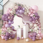 Amandir 173Pcs Pink Blue Green Balloon Arch Garland Kit, Dusty Baby Pink Mauve Pastel Mist Haze Green Blue Gold Confetti Balloons for Baby Shower Gender Reveal Wildflower Birthday Party Decorations