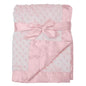 American Baby Company Heavenly Soft Chenille Security Blanket, 2-Layer Design with Minky Dot & Silky Satin, Pink, 14" x 14" for Boys and Girls