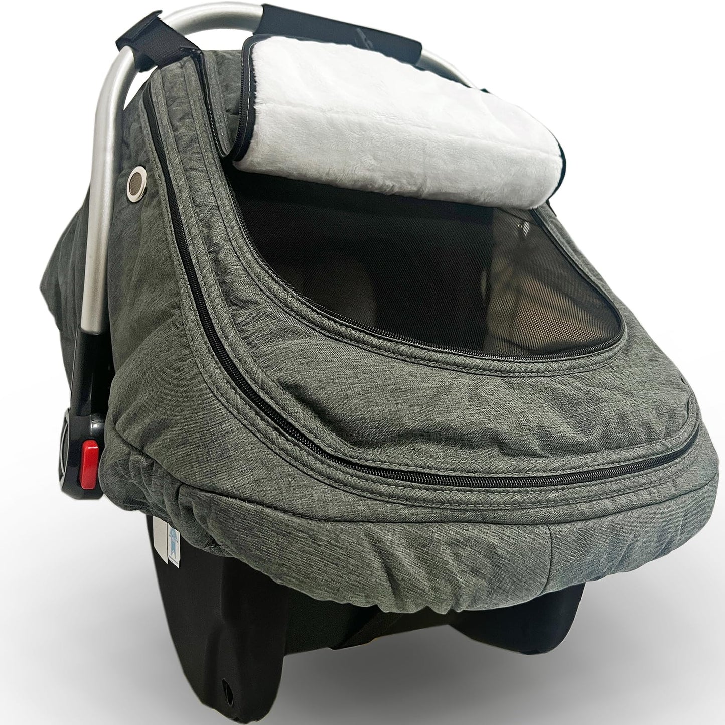 Winter Carseat Cover for Baby Cold-Weather Shield Protection - Baby Car Seat Cover for Infant Car Seat,Waterproof and Windproof Canopy CarSeat Covers for Baby Warm and Cozy Car Seat Covers