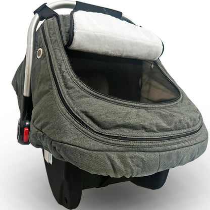 Winter Carseat Cover for Baby Cold-Weather Shield Protection - Baby Car Seat Cover for Infant Car Seat,Waterproof and Windproof Canopy CarSeat Covers for Baby Warm and Cozy Car Seat Covers